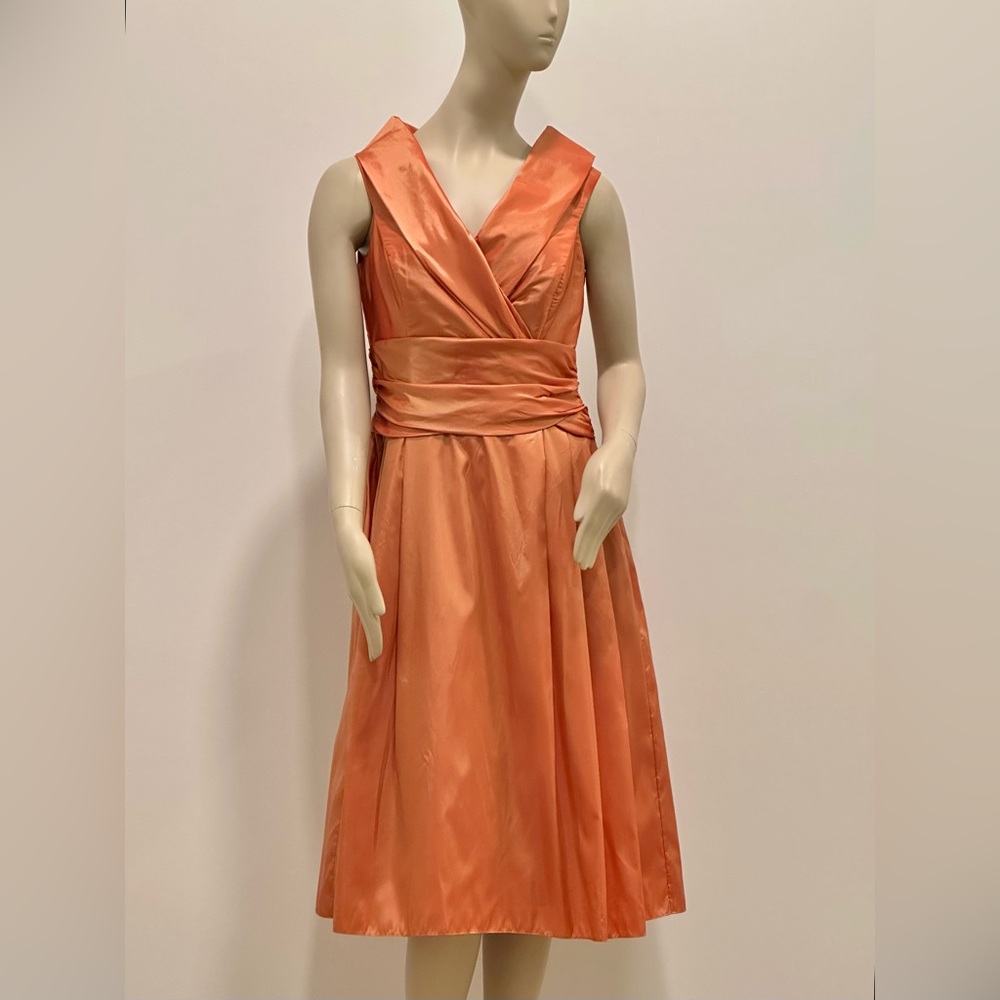 Bari Jay Copper Orange Cocktail Dress – Size 10